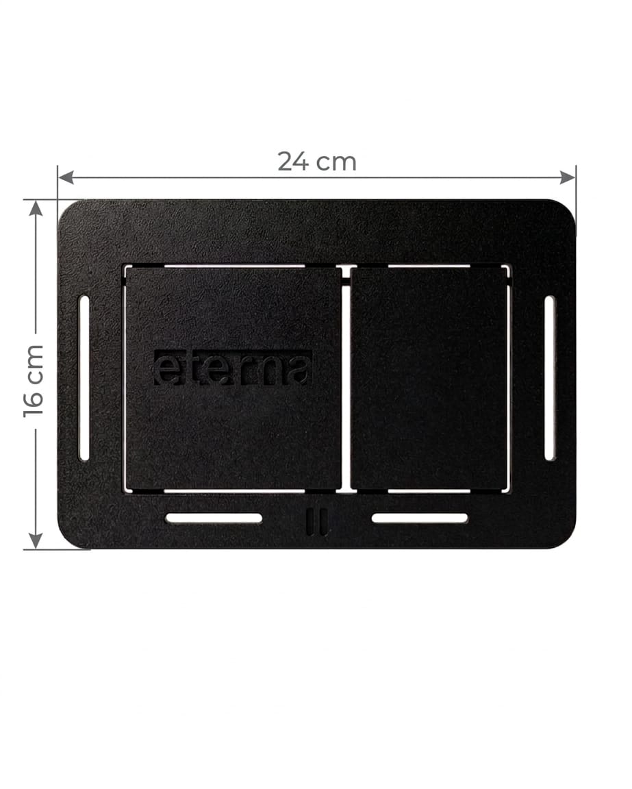 Eterna Flush Button V1 — seamless wall integration with tile surface